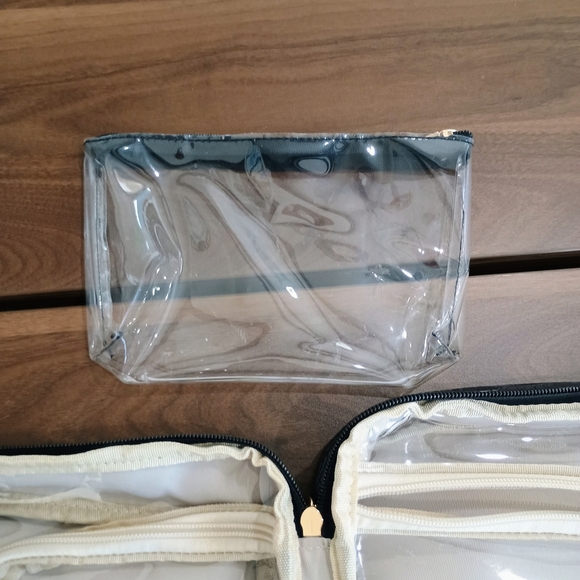 Black Crocodile-Embossed Women's Cosmetic Bag - Picture 4 of 7